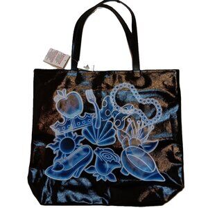 Disney Parks Princess Snow White, Belle, Cinderella, Evil Queen Black Tote Bag
